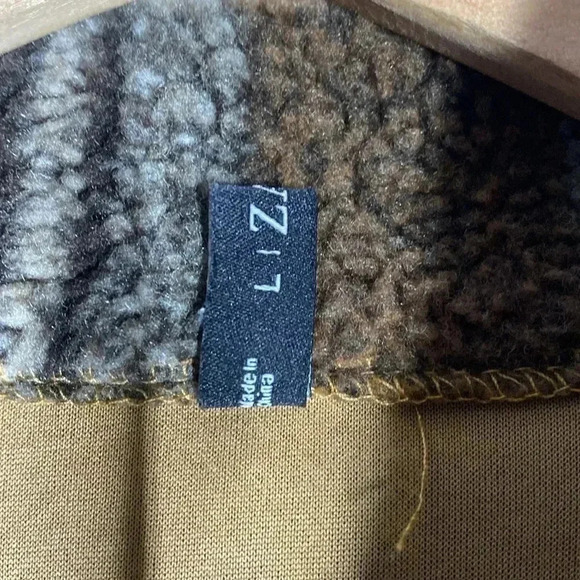 Zaful Women’s Cropped Jacket Quarter Zip Brown Tan US 8 Large - Picture 4 of 8